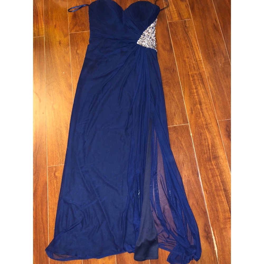 blue prom dress